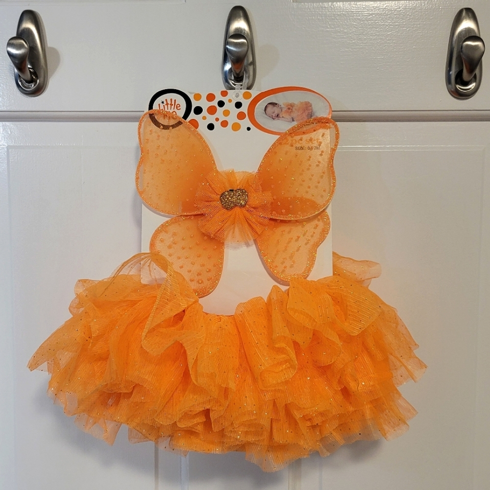 New Halloween Fairy Costume-Orange- Size 0-12 Months
